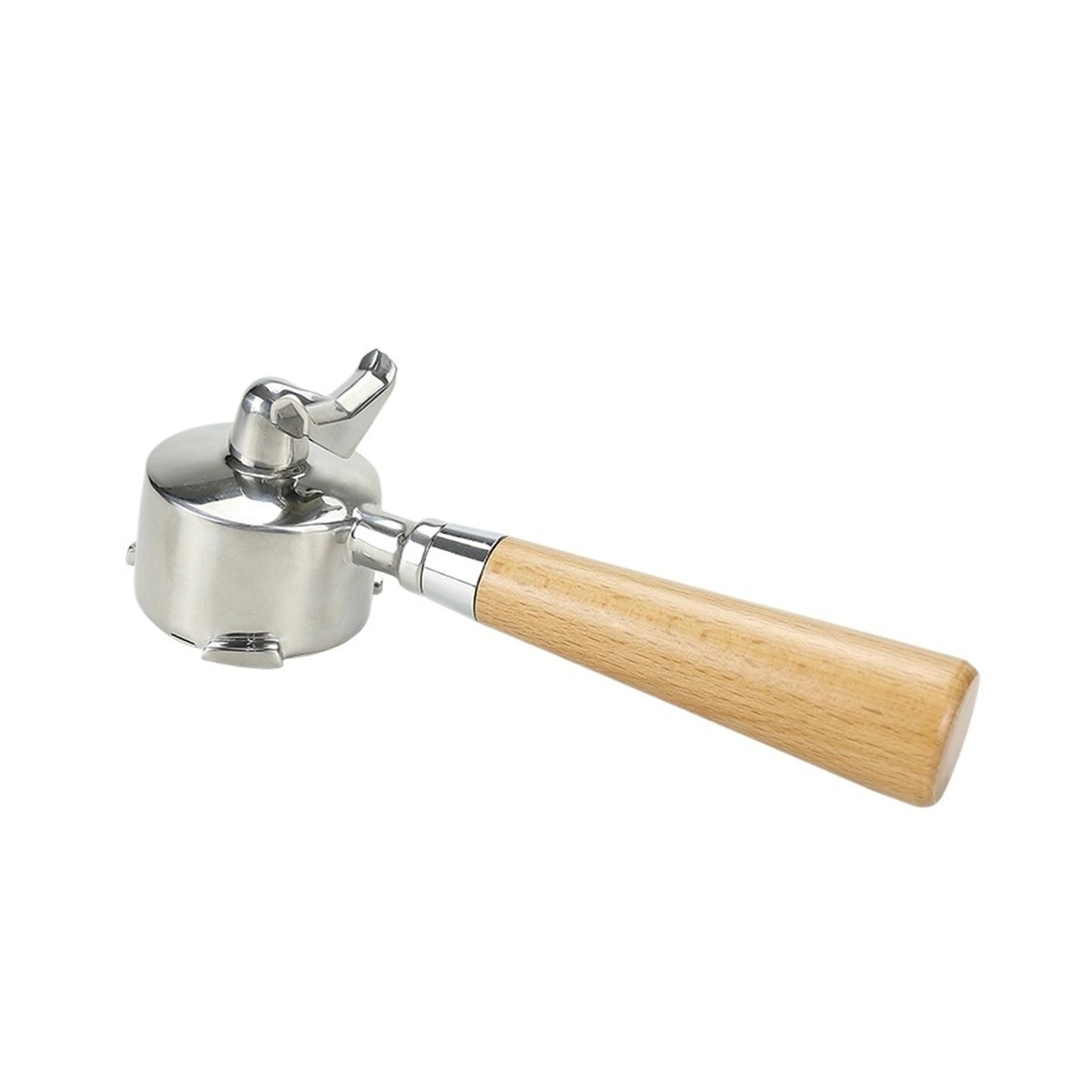 Compatibile Con Delonghi, EC680 EC685 Portafiltro For Caffè Con Beccuccio Doppio Da 51 Mm Maniglia Di Ricambio For Macchina Da Caffè(Beech wood,14-16g)