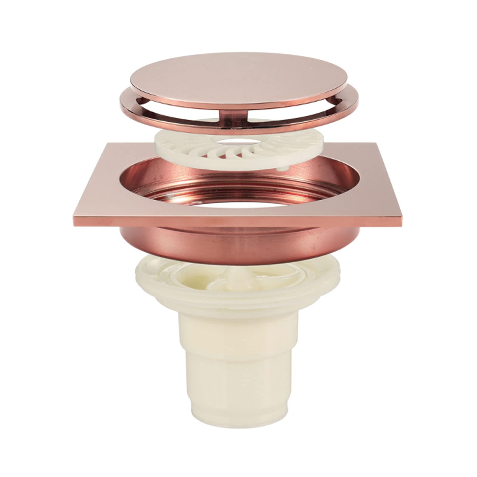 Couvercle de drain de douche 4 pouces laiton double usage avec crépine amovible pour sol