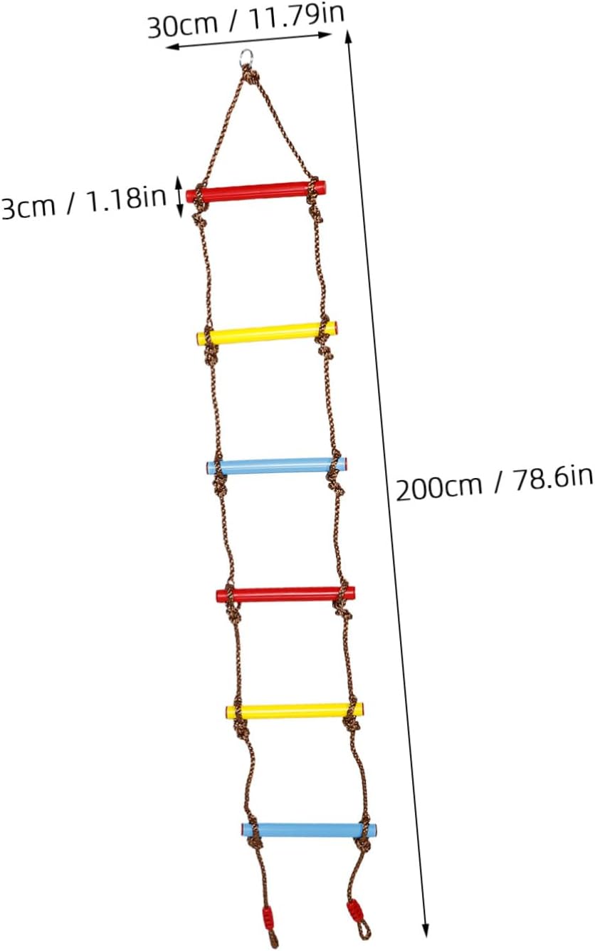 Treehouse Climbing Ladder Adjustable Soft Connections for Indoor and Safe Pe Material for Boys and Girls Coordination and Balance Development