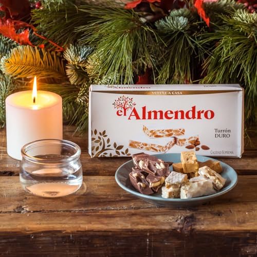 El Almendro Turrones, Turron Duro Nougat Candy, Crunchy Almond Torrone From Spain, Traditional Spanish Brittle, Dessert, Gluten Free, 1 Box, 7oz. — view 7