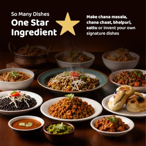 Image of DeHaat Honest Farms Pesticide Free Unpolished Kala Chana 1 KG (Pack of 3)