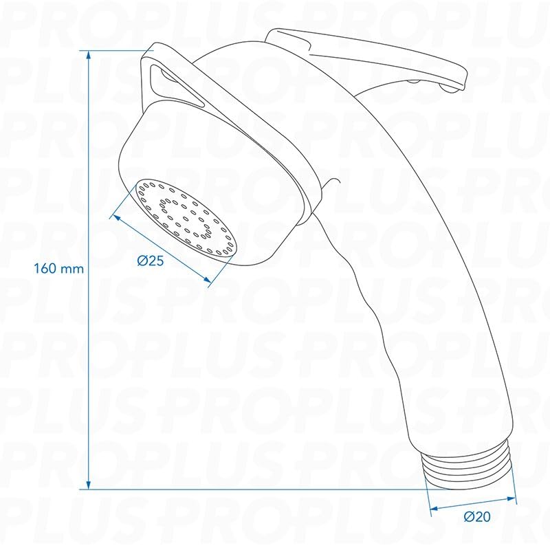 Alcachofa de ducha cromada – Cabezal de ducha ajustable para autocaravana, caravana y barco