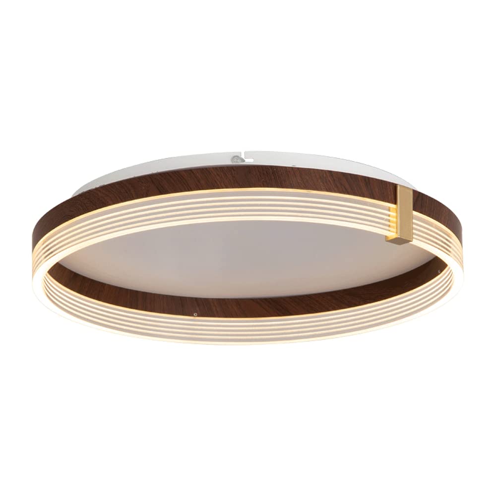 Plafonnier en fer forgé imitation grain de bois non dimmable lumière blanche 6000K