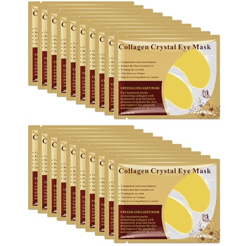 20 pares de adesivos sob os olhos, máscara ocular de cristal de c...