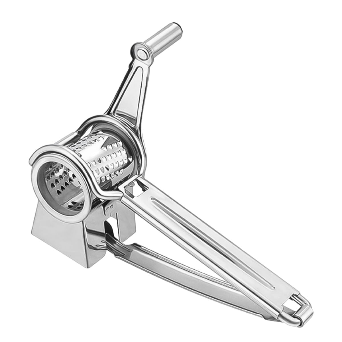 Rallador de Manivela de Acero Inoxidable para Queso y Ajo, Resistente Oxidación y No Tóxico, Adecuado para Restaurantes y Tiendas de Postres
