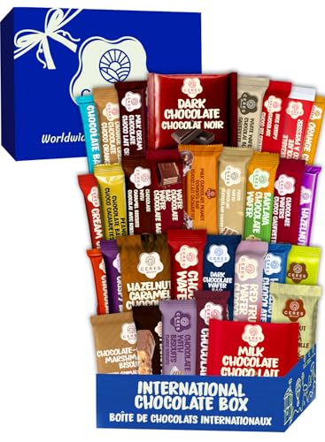 Ceres Gourmet International Chocolate Variety Box 31 Pieces, Full-Size Foreign Chocolates and Candies and Bars, Assorted Exotic Turkish Candy Snacks from Around The World (Maxi)