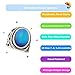 MY MOJOYAS Handmade Sterling Silver Plated Mood Ring with Unique Antique Pattern and Color-Changing Oval Stone for Men and Women Size 9
