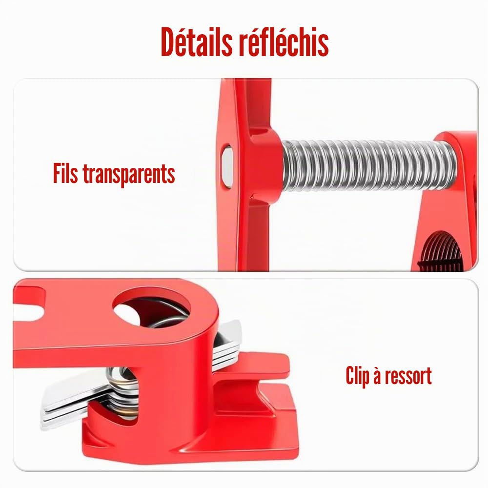 NEWFUN 4 Pièces 3/4" Serre-Joint en Tube Collier de Serrage, Colliers de serrage, serre-joints rapides pour le travail du bois, tuyaux, tubes, câbles