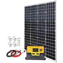 120W 12 V أحادية البلورية لوحة للطاقة الشمسية كيت بطارية شحن كيت ل RV قارب شاحنة مقطورة قافلة