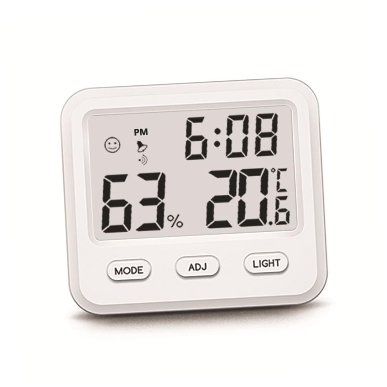 Sosoport 2 Stücke Indoor Mini Temperatur Monitor Und Hygrometer Digital Hygrometer Innen Mit Uhr Für Home Office Baby