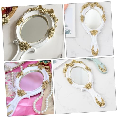 Miroir de maquillage créatif blanc en verre pour corriger chaque détail
