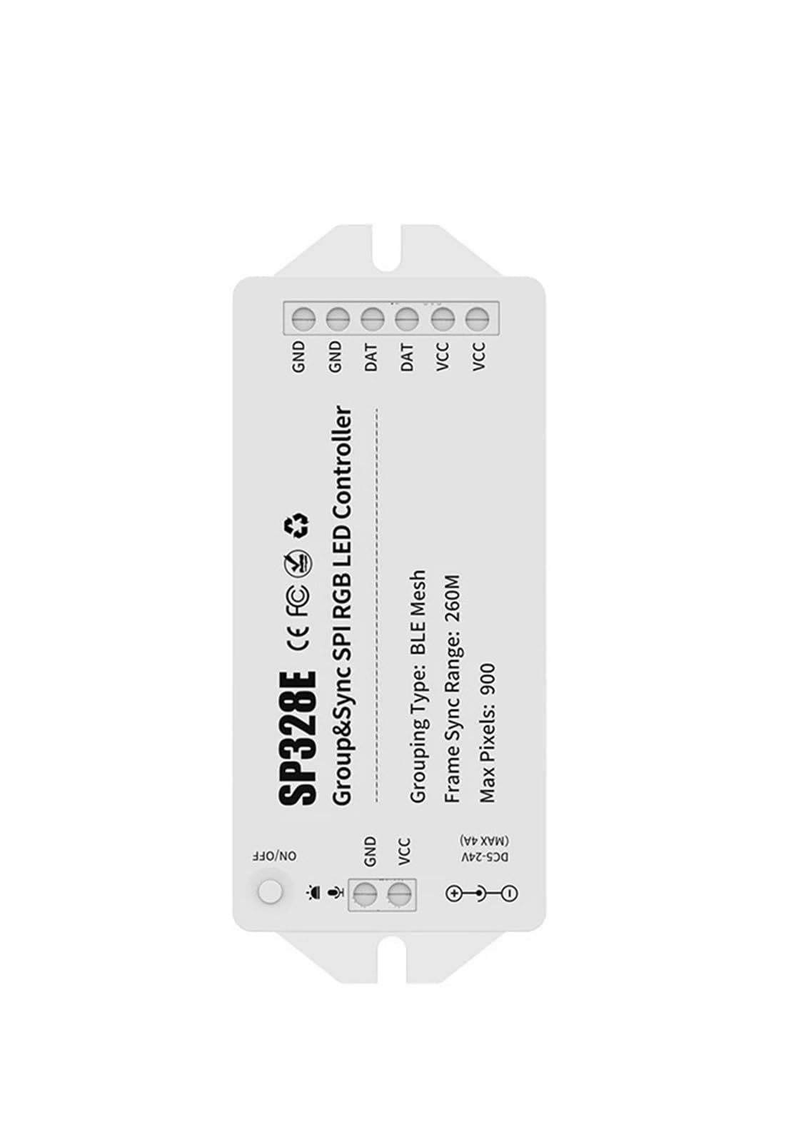 XJEDFTOZD DC5-24V Group SPI LED Controller Wireless Signal Synchronization Signal Amplifier Sync Control Addressable Mesh Bluetooth APP