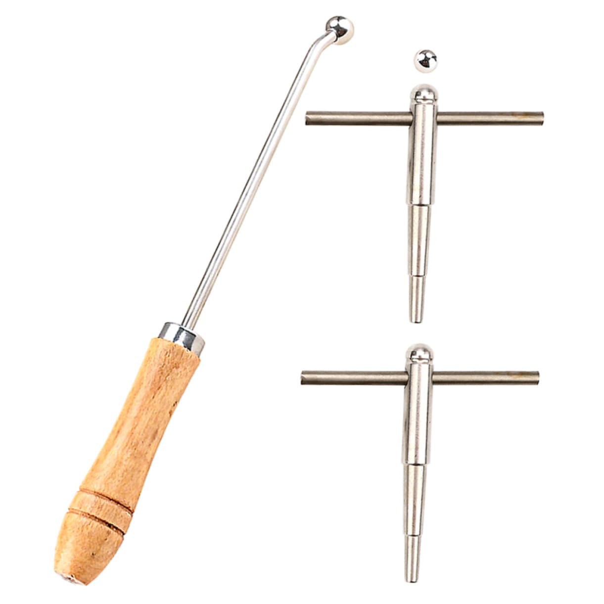 Trompetenreparaturwerkzeug Satz 1 Satz mit Holzgriff für Reparaturarbeiten | Trompete und Horn, Metallausführung, zum Anpassen und Formen, für Instrumentenreparierer und Musikstudenten