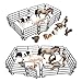 Toymany Solid Realistic 14PCS Farm Animal Figures Set with Fence, Farm Animals Playset Includes Farmer Horse Cow Pig Hen Duck Rabbits, Birthday Christmas Toy Gift for Kids Toddlers Children