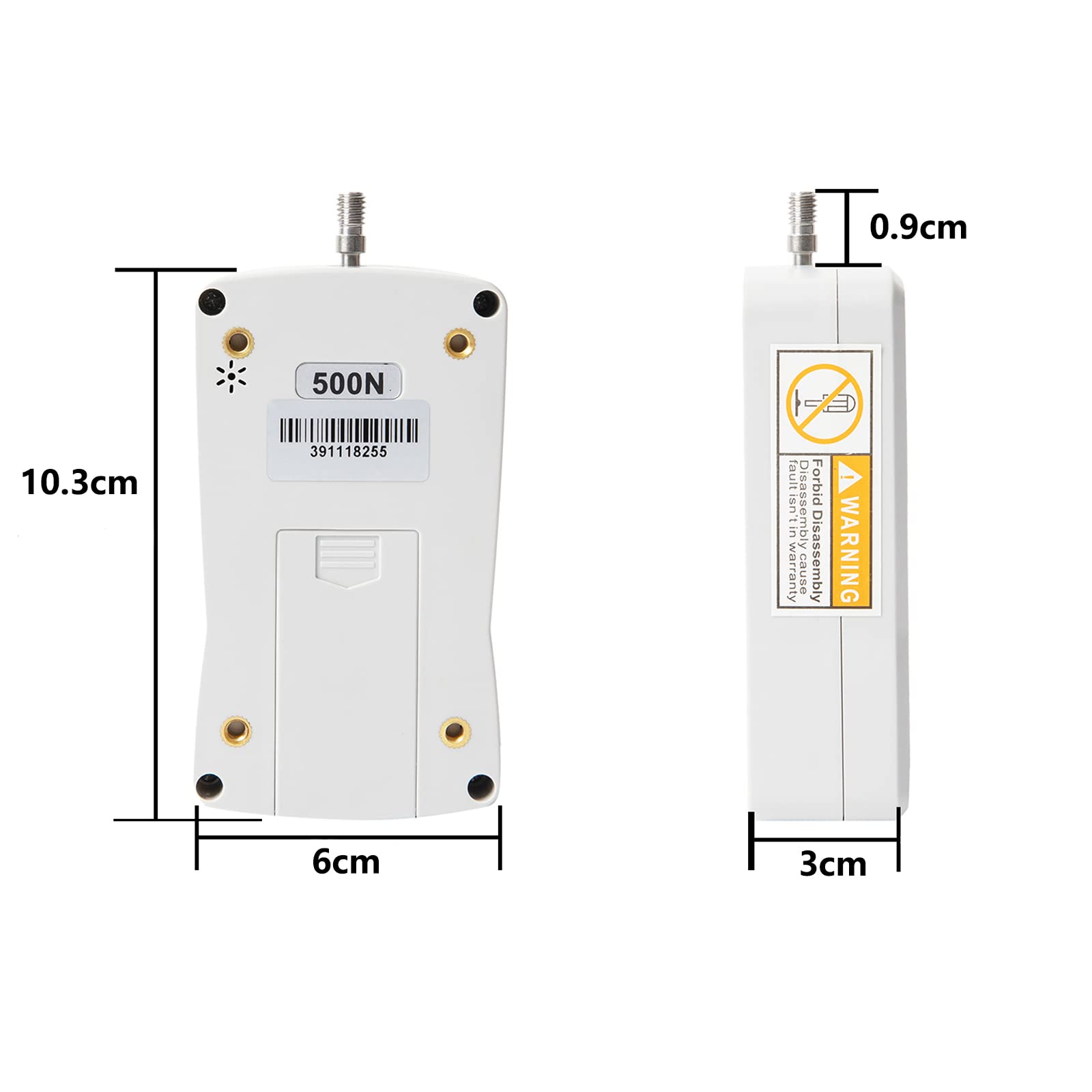 Beslands Misuratore di potenza digitale 500 N portatile, misuratore di pressione e trazione (500 N)