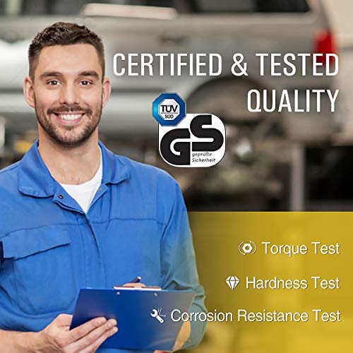 Azuno Fixed-Head Ratcheting Wrench Set, 14-Piece Metric 8-16Mm & Sae 5/16"-11/16" Combination Spanner Kit, Chrome Vanadium Steel With Deluxe Case #TOP5