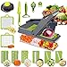 Gemüseschneider 14-in-1 Multifunktions-Gemüsehobel Mandoline, mit Schälmesser, Obstmesser, 8 verschiedene Edelstahlklingen, geeignet zum schnellen Schneiden und Zerkleinern von Obst und Gemüse
