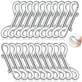 Hotop 20 Pcs 2.75 Inch Double Ended Bolt Snaps Hooks Zinc Alloy Trigger Chain Metal Clips Key Holder for Linking Key Chain Dog Leash Collar Pet Sling Feed Buckets(Silver)