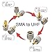 onelinkmore SMA-UHF Kits 2 Set RF Coax Coaxial Adapter Connector SMA to UHF PL259 SO239 SMA Jack/Plug to UHF Nickel Gold Plated Test Converter Pack of 8 …