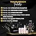 Bask & Lather On the Go Travel Essential Kit, Hydrating Hair Products for Black Hair, Travel Case With Shampoo & Conditioner, Mist, Edge Control, Scalp Stimulator & Edge Control Brush, TSA Accepted
