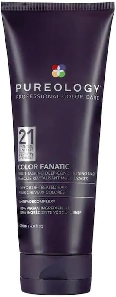 Pureology Color Fanatic Mascarilla acondicionadora profunda multitarea - Para cabello dañado y tratado con color, mascarilla capilar multibeneficio, sin sulfato y vegana