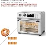 Friteuse à air convection Starfrit - XL pour pizza de 12" - plaque de cuisson et panier à friteuse à air - 10 modes préréglés - 1700W