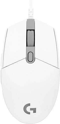 Logitech G102 Lightsync Gaming Mouse - White (Genuine Parallel Import) | High-Precision 8,000 DPI Sensor, Customize 6 Programmable Buttons, Ergonomic Design for Comfort, Ideal for Gaming Enthusiasts