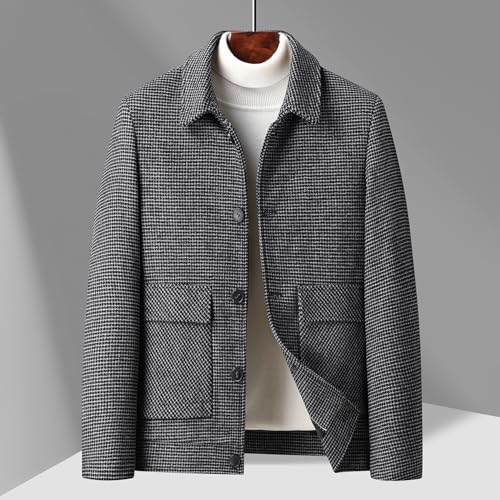 Men’s Suit Jacket, Herringbone Tweed Blazers Jacket, Single Breasted Casual Wool Sports Coat2