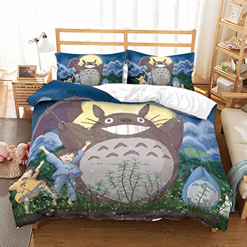 NYLIN Fundas Nórdicas Totoro Juego De Ropa De Cama Lindo Animal Mascota...
