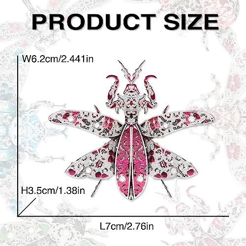Jomiod 3D Metal Puzzle, Mantis Metal Model Kits, Insect Themed Animal Fashion Brooch Assembling Diy 3D Puzzles To Build, 3D Model Building Kits For Teens And Adults, Decoration Gift #TOP4