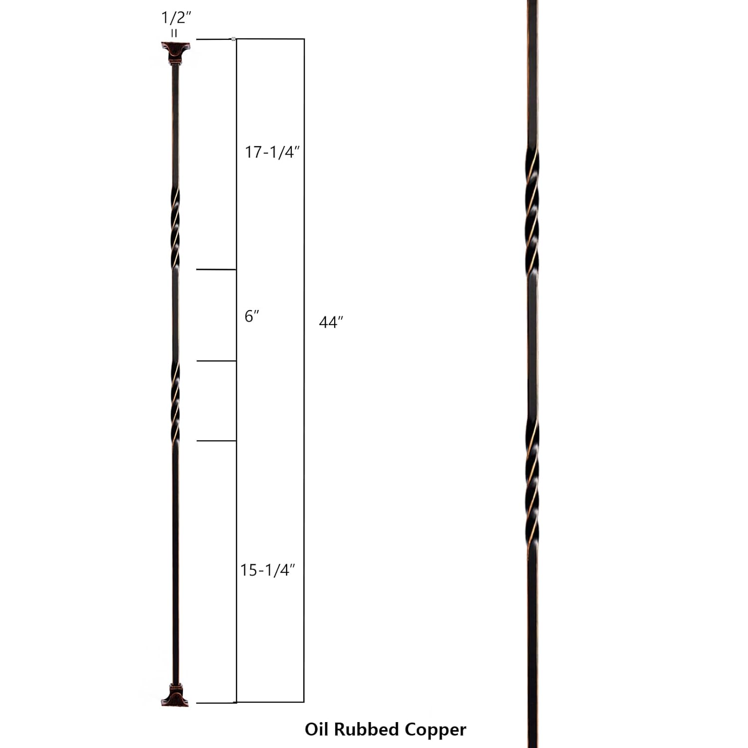 Metallic Railing Featuring Radiant Sheen, S-Curve Flower Decoration and Single Twist and Double Twist Balusters with Swivel