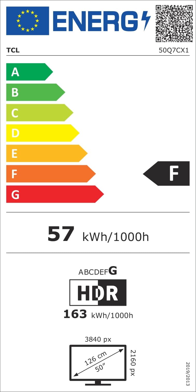 TCL 50Q7C – Smart TV QD‑Mini LED 4K HDR10+ da 50", 2.000nit | Dolby Vision IQ & Atmos, HVA Panel, 144Hz Motion Clarity Pro, Game Master, Apple AirPlay 2