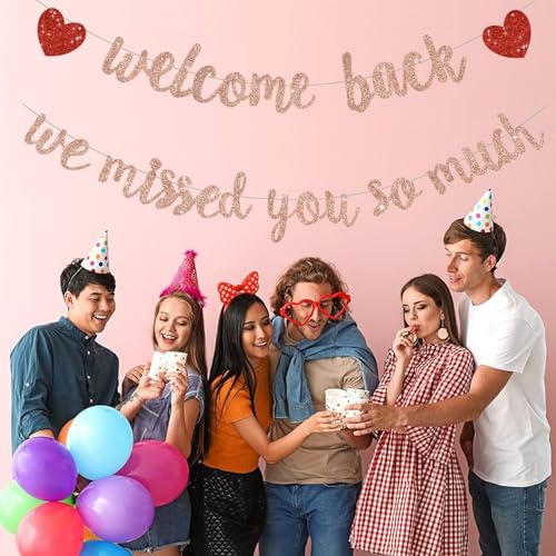 RICHHHA Glitter Rose Gold Welcome Back We Missed You So Much Banner NO DIY by RICHHHA - Used condition - Image 4