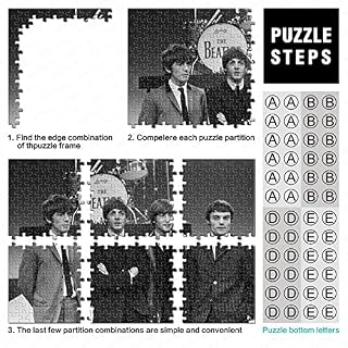 Puzzles 1000 Pièces pour Adultes Les Beatles Puzzles Groupes Célèbres 1000 Pièces Puzzles pour Adultes pour Jeu Familial Ados Et Enfants 1000pcs (75x50cm) – Image 4