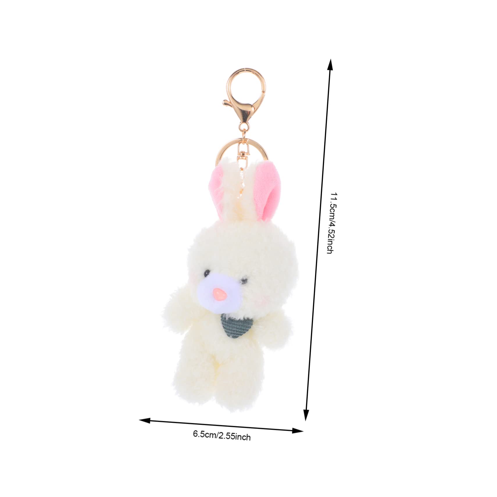 BESPORTBLE Bunny Keychain Plush Set Stuffed Rabbit Keychain Bunnies Decor Rabbit Purse Charm for Girls Adorable Backpack Charms