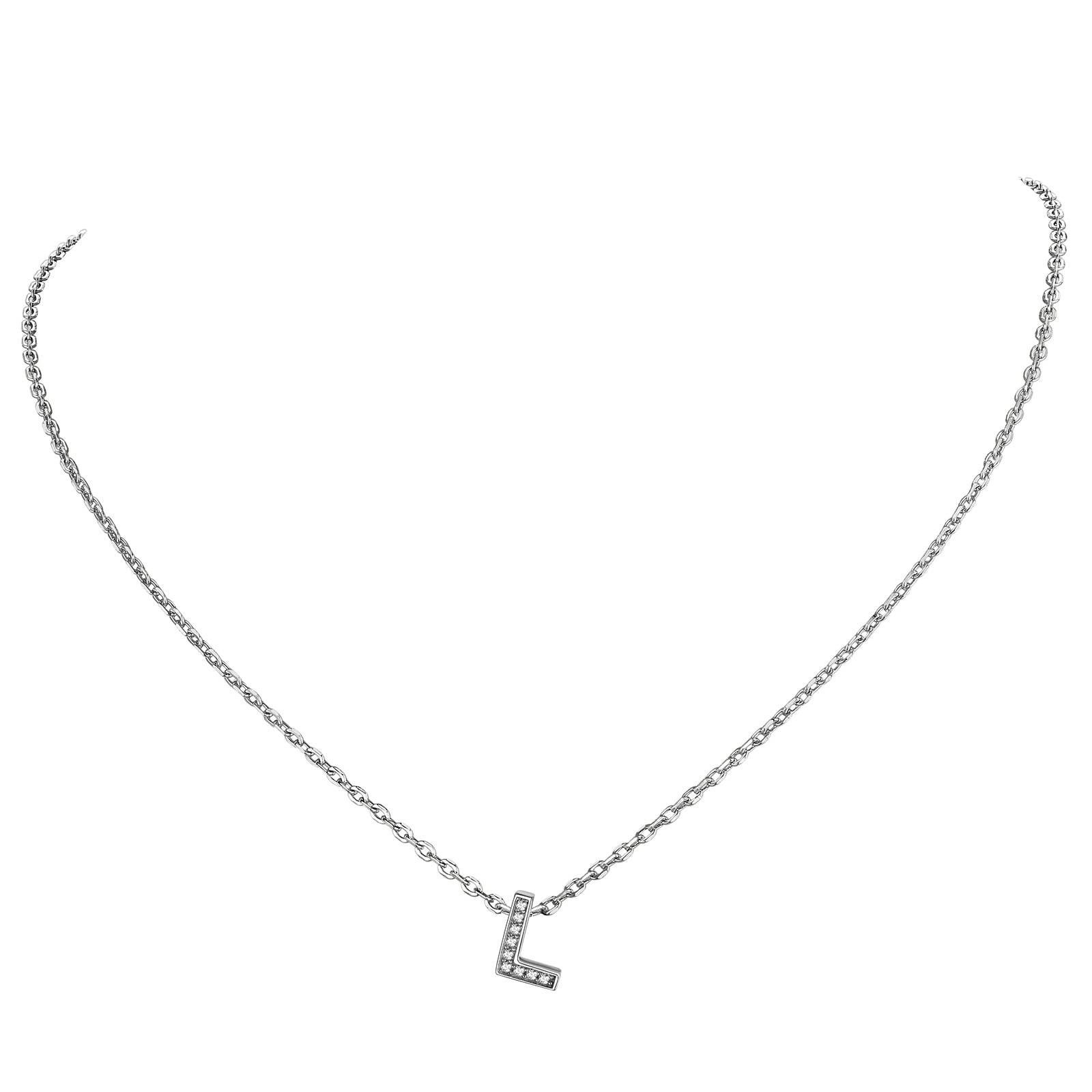 Supcare Collar con Colgante Letra Inicial A-Z Plata de Ley 925 Colgantes Letras Iniciales con Circonitas Collar Colgante con Cadena Ajustable 40cm+5cm Collar Mujer con Caja de Regalo