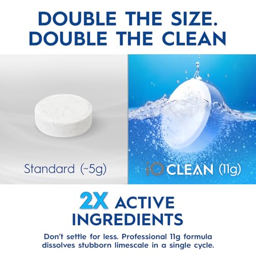 iO CLEAN Coffee Maker Cleaner & Descaler Tablets – 24 Count