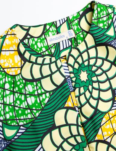 SHENBOLEN Women African Print Jacket Dashiki Traditional Top Dress3