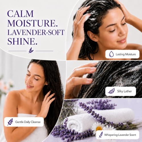 Image of Ginger Lily Farms Botanicals Shampoo, 128oz, Lavender Chamomile | 100% Vegan & Cruelty-Free | Moisturizing Shampoo for All Hair Types | Refill Size