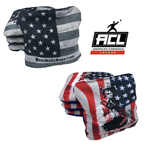 Beer Belly Bags Cornhole - Performance Series 8 Bags ACL Approved Resin Filled - Double Sided - Stic - //coolthings.us