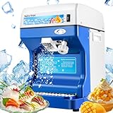NEWTRY Tritaghiaccio elettrico commerciale con lame in alluminio a spessore regolabile, 260 lbs/ora macchina per granite professionale per piccoli cubetti di ghiaccio per casa feste o bar