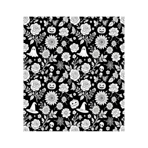 50 X 59 Inch Halloween Doodle Coloring Blanket for Adults Art Projects，C - image 1