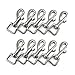 5/8-Inch Metal Swivel Lobster Claw Clasp Spring Loaded Snap Trigger Clip Zinc Alloy Silver by DGQ
