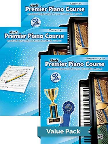 Alfred's Premier Piano Course Value Pack - Lesson 2A, Theory 2A, Performance 2A Paperback – January 1, 2020