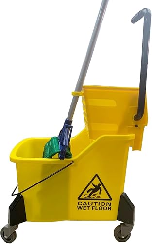 Miniatura 2 de fregona cubo Deluxe prensa lateral Wringer 42L comerial limpieza residencial