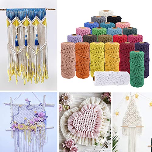 Cordón para manualidades y decoración de interiores, 4 cuerdas de macramé JeogYong de 2 mm x 100 m 7