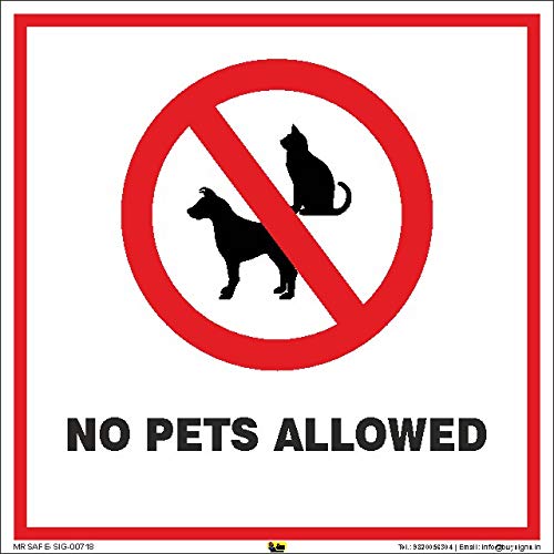 Mr. Safe - No Pets Allowed Sign PVC Sticker (8 Inch X 8 Inch) (B07KT1NMGY) Amazon Price History, Amazon Price Tracker