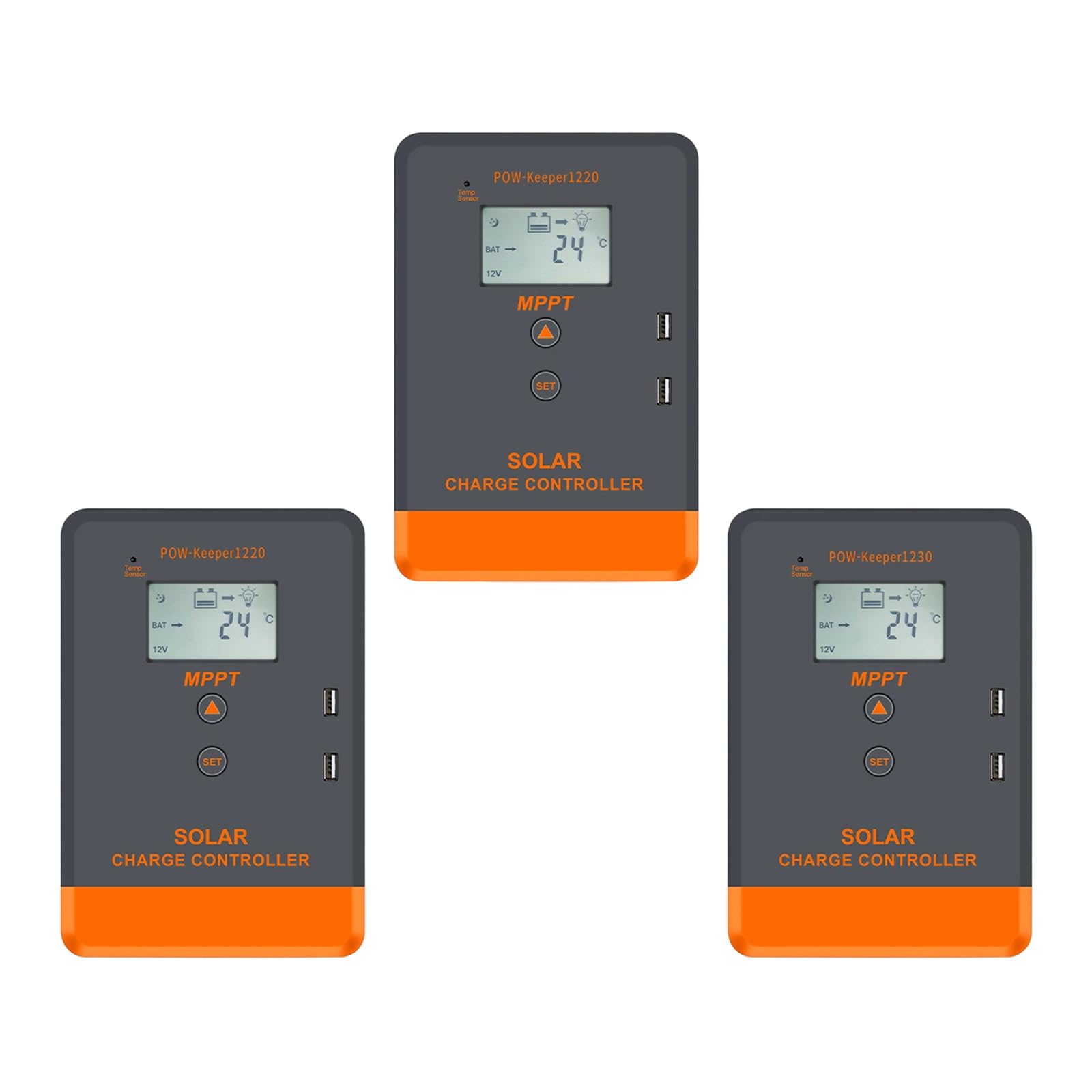 Regulador solar MPPT de 20 A/30/40 A con panel de visualización LCD, regulador de carga que garantiza un eficiente regulador MPPT con indicador de retroiluminación