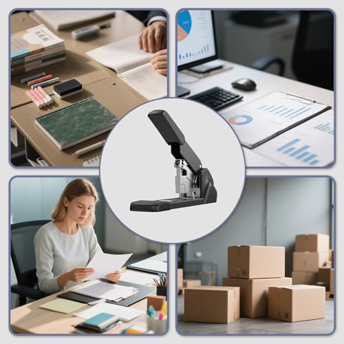 ZFYOUNG Labor-Saving Heavy Duty Stapler,240 Sheets High Capacity, Large Office Staplers,Large Industrial Stapler,3000 Staples Included,Easy to Bind.