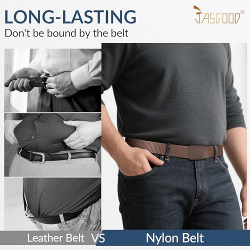Image of JASGOOD Nylon Canvas Breathable Military Tactical Men Waist Belt With Plastic Buckle